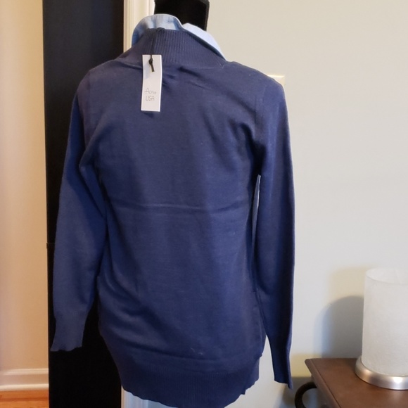 🍃NAVY🍃Cardigan sweater with pockets - Picture 4 of 5